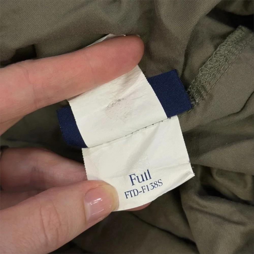 Brooklinen Full Size Sateen Fitted Sheet Olive Green Classic Percale Cotton